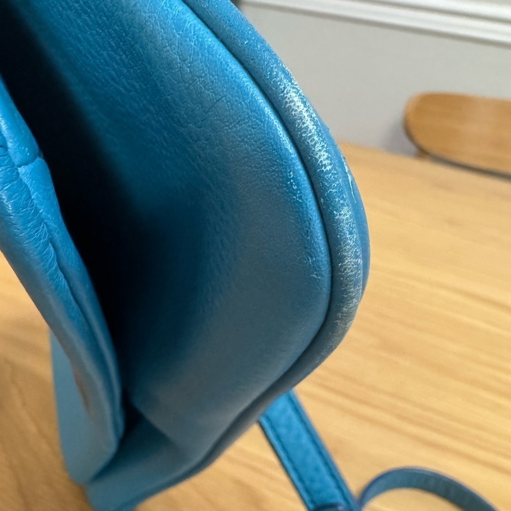Marc by Marc Jacobs Teal Blue Leather Crossbody Bag - Picture 7 of 12